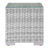 Modway Convene 6-Piece Outdoor Patio Set - Light Gray Light Blue - Side Table in Front Angle