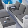Modway Convene 4-Piece Outdoor Patio Set in Light Gray Charcoal - Lifestyle 2