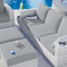 Modway Convene 4-Piece Outdoor Patio Set in Light Gray Gray - Lifestyle 2