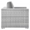 Modway Convene 4-Piece Outdoor Patio Set in Light Gray Gray - Armchair in Side Angle