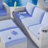 Modway Convene 4-Piece Outdoor Patio Set - Light Gray Light Blue - Lifestyle