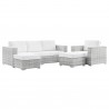 Modway Convene 4-Piece Outdoor Patio Set - Light Gray White - Set in Front Side Angle