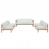 Modway Bayport 5 Piece Outdoor Patio Teak Set