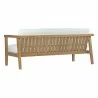 Modway Bayport 5 Piece Outdoor Patio Teak Set - Natural White - Loveseat in Back Side Angle - Modway Bayport 5 Piece Outdoor Patio Teak Set - Natural White - Loveseat in Back Side Angle