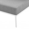 Modway Stance Outdoor Patio Aluminum Armless Chair in White Gray - Seat Closeup Angle