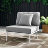 Modway Stance Outdoor Patio Aluminum Armless Chair in White Gray - Lifestyle
