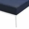 Modway Stance Outdoor Patio Aluminum Armless Chair in White Navy - Seat Closeup Angle - Modway Stance Outdoor Patio Aluminum Armless Chair in White Navy - Seat Closeup Angle