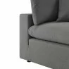 Modway Commix Overstuffed Outdoor Patio Loveseat in Charcoal - Seat Closeup Angle - Modway Commix Overstuffed Outdoor Patio Loveseat in Charcoal - Seat Closeup Angle