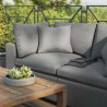 Modway Commix Overstuffed Outdoor Patio Loveseat in Charcoal - Lifestyle