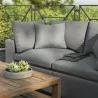 Modway Commix Overstuffed Outdoor Patio Loveseat in Charcoal - Lifestyle - Modway Commix Overstuffed Outdoor Patio Loveseat in Charcoal - Lifestyle