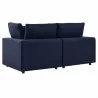 Modway Commix Overstuffed Outdoor Patio Loveseat in Navy - Back Side Angle - Modway Commix Overstuffed Outdoor Patio Loveseat in Navy - Back Side Angle