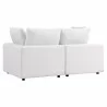 Modway Commix Overstuffed Outdoor Patio Loveseat in White - Back Side Angle - Modway Commix Overstuffed Outdoor Patio Loveseat in White - Back Side Angle