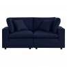 Modway Commix Sunbrella® Outdoor Patio Loveseat in Navy - Front Angle