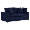 Modway Commix Sunbrella® Outdoor Patio Loveseat in Navy - Front Side Angle