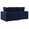 Modway Commix Sunbrella® Outdoor Patio Loveseat in Navy - Back Side Angle