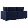 Modway Commix Sunbrella® Outdoor Patio Loveseat in Navy - Back Side Angle - Modway Commix Sunbrella® Outdoor Patio Loveseat in Navy - Back Side Angle