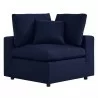 Modway Commix Sunbrella® Outdoor Patio Loveseat in Navy - Corner Chair in Front Angle - Modway Commix Sunbrella® Outdoor Patio Loveseat in Navy - Corner Chair in Front Angle