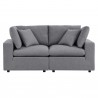 Modway Commix Sunbrella® Outdoor Patio Loveseat in Gray - Front Angle
