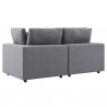 Modway Commix Sunbrella® Outdoor Patio Loveseat in Gray - Back Side Angle