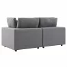 Modway Commix Sunbrella® Outdoor Patio Loveseat in Gray - Back Side Angle - Modway Commix Sunbrella® Outdoor Patio Loveseat in Gray - Back Side Angle
