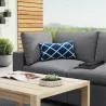 Modway Commix Sunbrella® Outdoor Patio Loveseat in Gray - Lifestyle - Modway Commix Sunbrella® Outdoor Patio Loveseat in Gray - Lifestyle