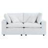 Modway Commix Sunbrella® Outdoor Patio Loveseat - White - Front Angle