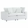 Modway Commix Sunbrella® Outdoor Patio Loveseat - White - Front Side Angle - Modway Commix Sunbrella® Outdoor Patio Loveseat - White - Front Side Angle