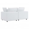 Modway Commix Sunbrella® Outdoor Patio Loveseat - White - Back Side Angle