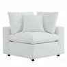 Modway Commix Sunbrella® Outdoor Patio Loveseat - White - Corner Chair in Front Angle - Modway Commix Sunbrella® Outdoor Patio Loveseat - White - Corner Chair in Front Angle