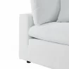 Modway Commix Sunbrella® Outdoor Patio Loveseat - White - Seat Closeup Base Angle - Modway Commix Sunbrella® Outdoor Patio Loveseat - White - Seat Closeup Base Angle