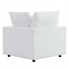 Modway Commix Sunbrella® Outdoor Patio Loveseat - White - Corner Chair in Back Angle