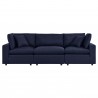 Modway Commix Overstuffed Outdoor Patio Sofa - Navy - Front Angle