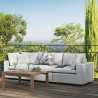 Modway Commix Overstuffed Outdoor Patio Sofa - White - Lifestyle