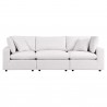 Modway Commix Overstuffed Outdoor Patio Sofa - White - Front Angle