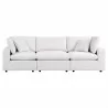 Modway Commix Overstuffed Outdoor Patio Sofa - White - Front Angle - Modway Commix Overstuffed Outdoor Patio Sofa - White - Front Angle