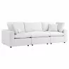 Modway Commix Overstuffed Outdoor Patio Sofa - White - Front Side Angle - Modway Commix Overstuffed Outdoor Patio Sofa - White - Front Side Angle