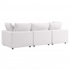Modway Commix Overstuffed Outdoor Patio Sofa - White - Back Side Angle