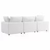 Modway Commix Overstuffed Outdoor Patio Sofa - White - Back Side Angle - Modway Commix Overstuffed Outdoor Patio Sofa - White - Back Side Angle