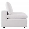 Modway Commix Overstuffed Outdoor Patio Sofa - White - Armless Chair in Side Angle