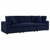 Modway Commix Sunbrella® Outdoor Patio Sofa - Navy - Front Side Angle