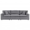 Modway Commix Sunbrella® Outdoor Patio Sofa in Gray - Sofa in Front Angle