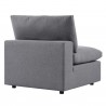 Modway Commix Sunbrella® Outdoor Patio Sofa in Gray - Armless Chair in Back Side Angle