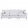 Modway Commix Sunbrella® Outdoor Patio Sofa in White - Sofa in Front Angle
