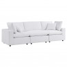 Modway Commix Sunbrella® Outdoor Patio Sofa in White - Sofa in Front Side Angle
