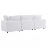 Modway Commix Sunbrella® Outdoor Patio Sofa in White - Sofa in Back Side Angle