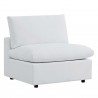 Modway Commix Sunbrella® Outdoor Patio Sofa in White - Armless Chair in Front Side Angle