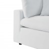 Modway Commix Sunbrella® Outdoor Patio Sofa in White - Seat Closeup Base Angle