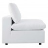 Modway Commix Sunbrella® Outdoor Patio Sofa in White - Armless Chair in Side Angle
