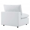 Modway Commix Sunbrella® Outdoor Patio Sofa in White - Armless Chair in Back Side Angle