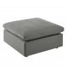 Modway Commix 4-Piece Outdoor Patio Sectional Sofa - Charcoal - Ottoman in Front Side Angle